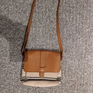 Fossil Small Kinley Crossbody Natural and Blue